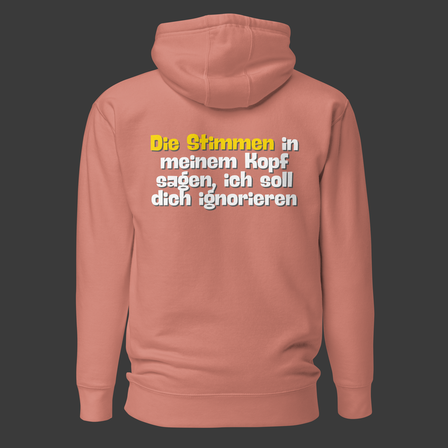 „Die Stimmen sagen mir..“ (Premium-Hoodie)