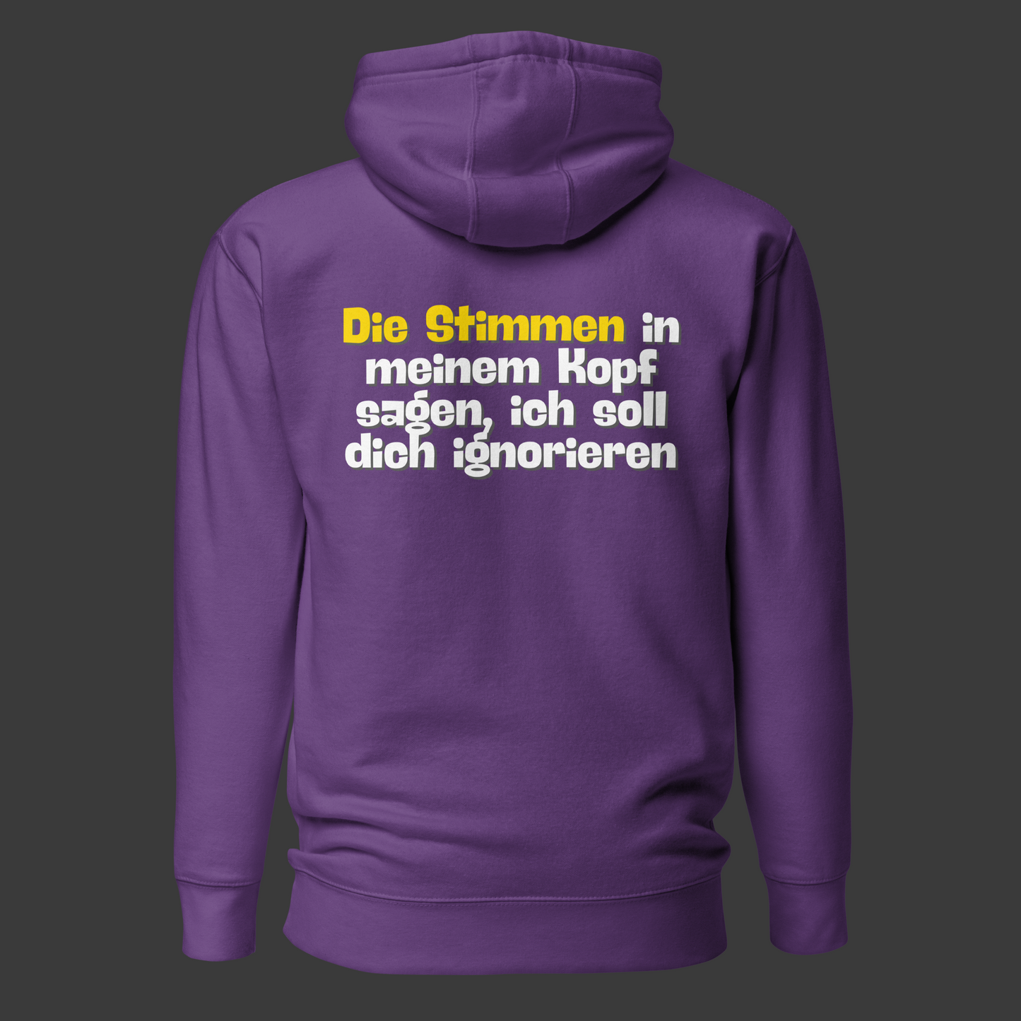 „Die Stimmen sagen mir..“ (Premium-Hoodie)